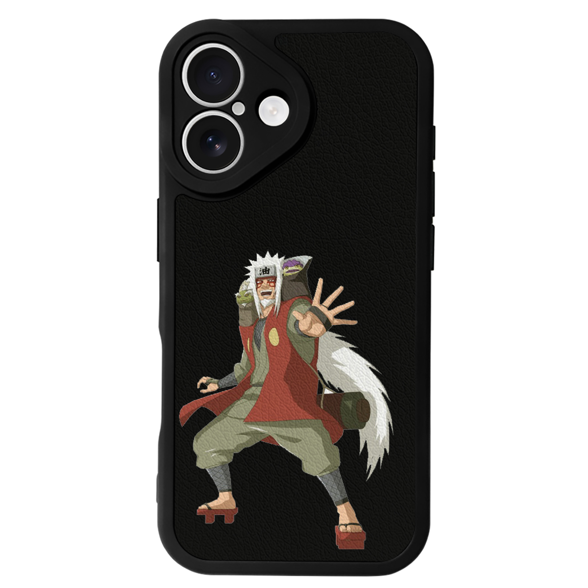 （画像用） NARUTO -ナルト- 自来也（じらいや） Jiraiya 【iPhone 16シリーズ対応】シリコンスマホケース（レザー調） 材質：シリコン
